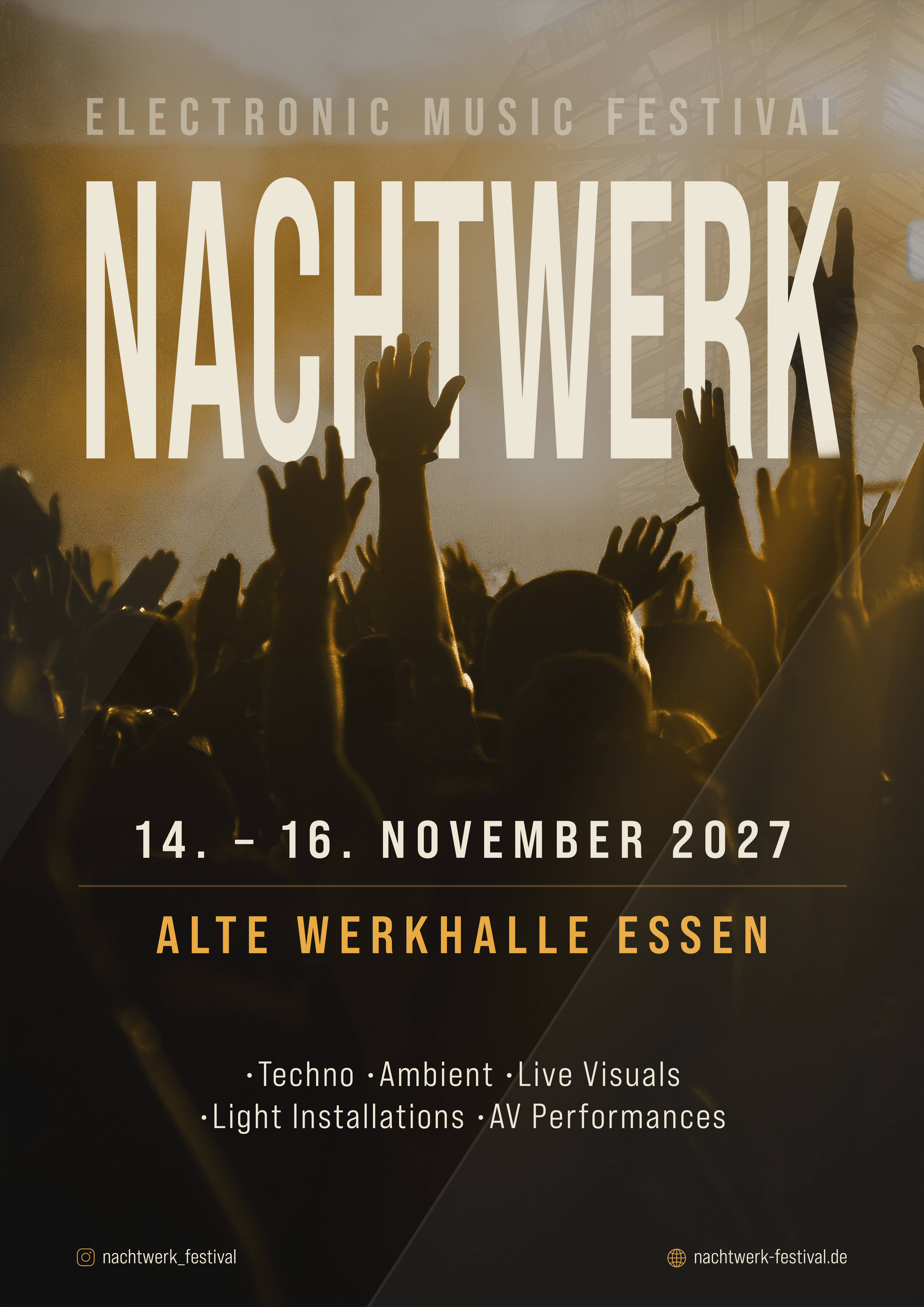 Poster mit 3D-Rendering eines kleinen Roboters mit Regenschirm